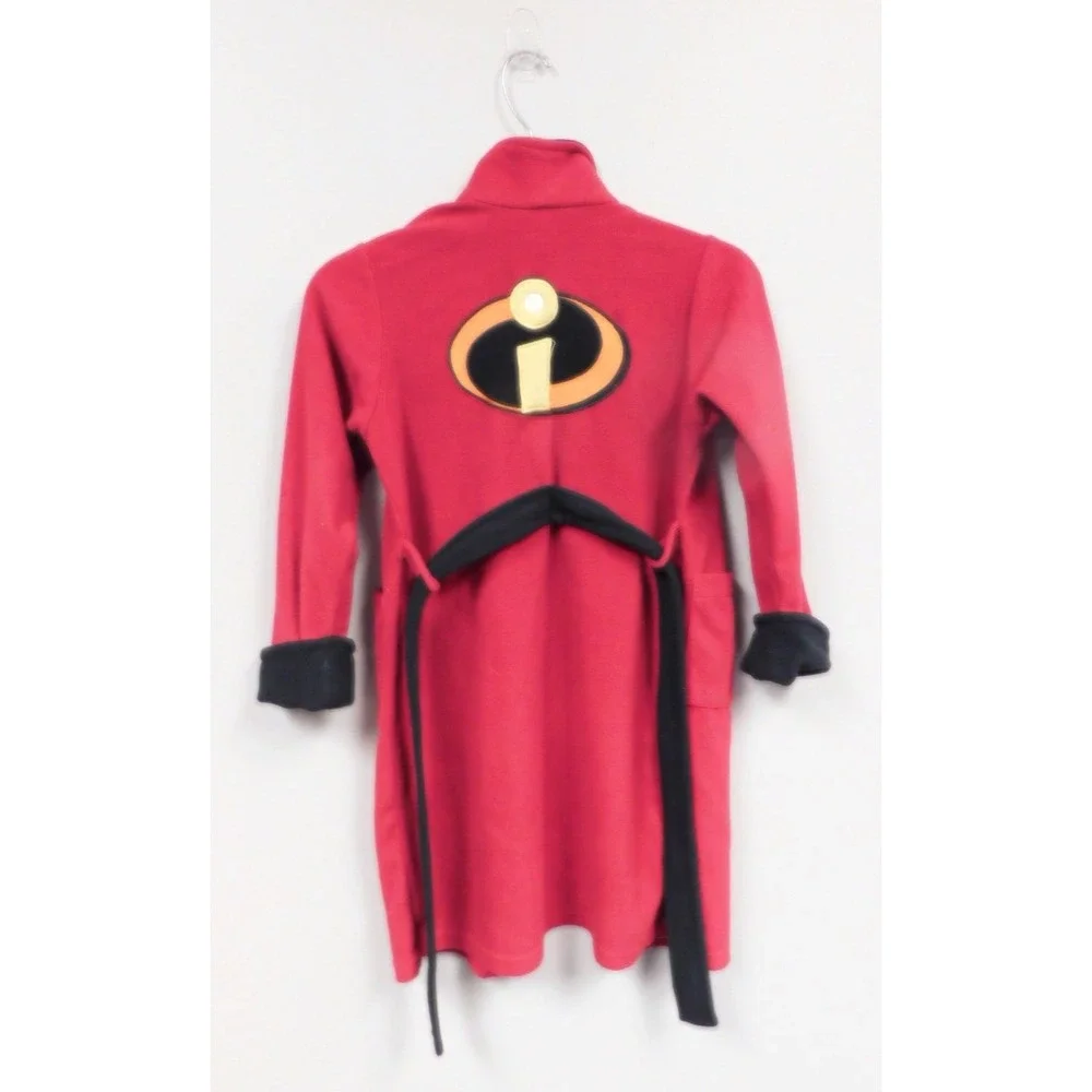 Boys Incredibles Disney‎ Store Bathrobe Size Small 5-6 with Belt  & Pockets
